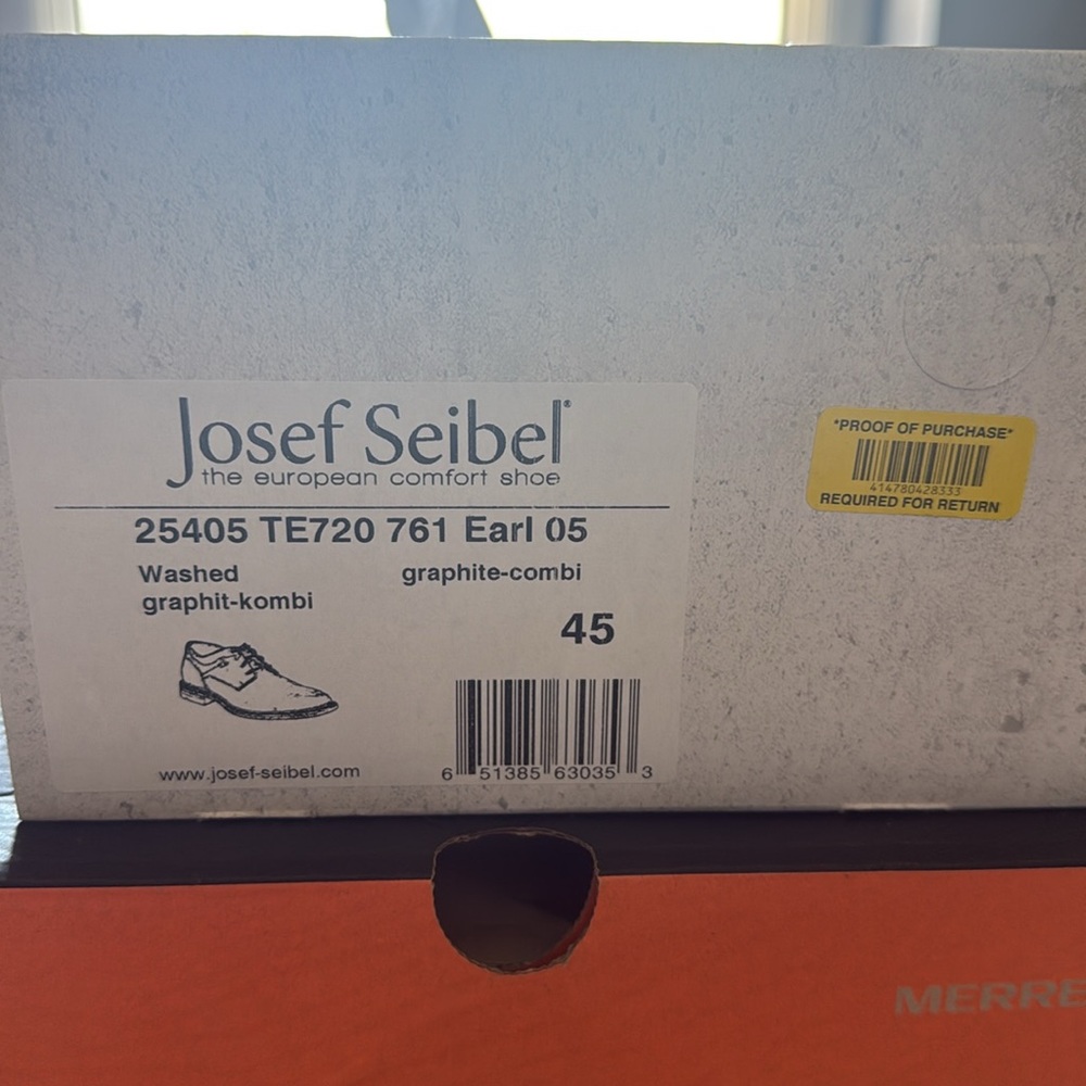 Josef Seibel Earl 05 in Washed Graphite, size 45 NIB - Picture 8 of 8